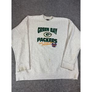 Vintage 90s Green Bay Packers NFL Super Bowl XXXI Sweatshirt Mens 2XL Sportswear